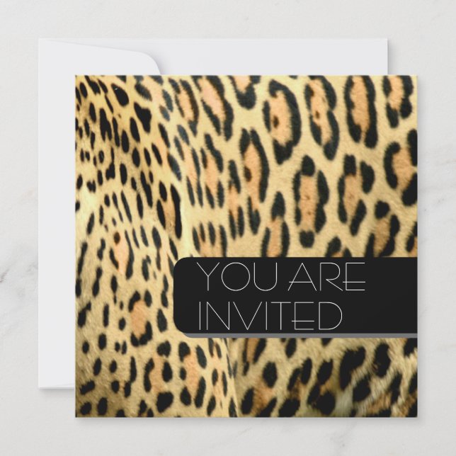 Invitación Lugares leopardo (Anverso)