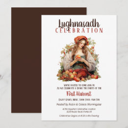 Invitación Lughnasadh Fall Harvest Fiesta Apple Lady
