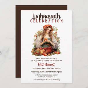 Invitación Lughnasadh Fall Harvest Fiesta Apple Lady