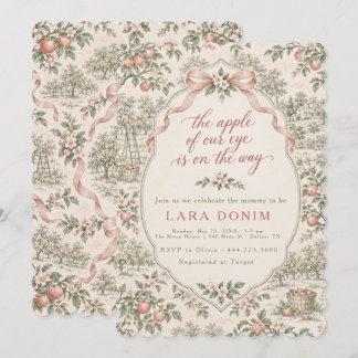 Invitación lujo Apple de nuestros Ojos Baby Shower de Otoño 