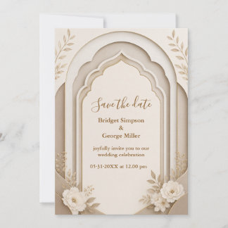Invitación Lujo Arco Moderno Bodas Florales de Eucalipto