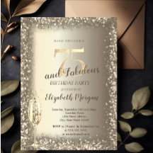 Lujo Champagne Glass Gold Confetti Frame 75