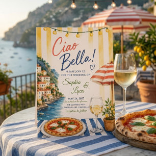 Invitación Lujo Ciao Bella Mediterráneo Costa de Amalfi