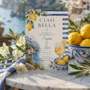 Invitación Lujo Ciao Bella Mediterráneo Costa de Amalfi