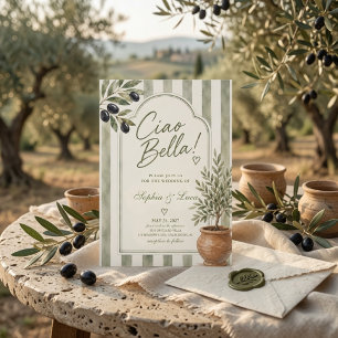Invitación Lujo Ciao Bella Olivo Italiano