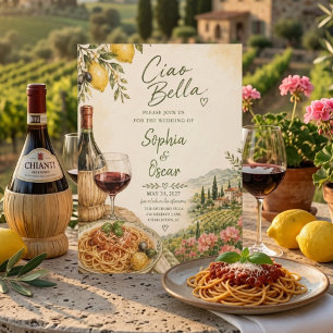 Invitación Lujo Ciao Bella Toscana 