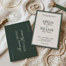 Lujo Clásico de Dinero Antiguo Verde Crema Boda