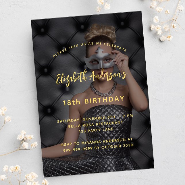 Invitación Lujo de la fiesta de cumpleaños (Subido por el creador)