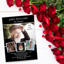 Lujo de la fiesta de cumpleaños con fotos en blanc