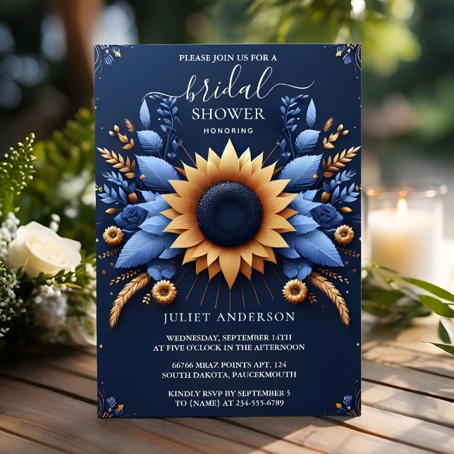 Invitación Lujo Fuchsia Crown Royal Blue Bridal Shower (Subido por el creador)