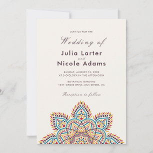 Invitación Lujo metálico geométrico brillante boda