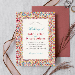 Invitación Lujo metálico geométrico brillante boda