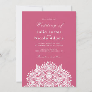 Invitación Lujo metálico geométrico brillante boda
