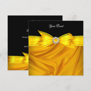 Invitación Lujo para Todas las Ocasiones Amarillo Negro Fiest