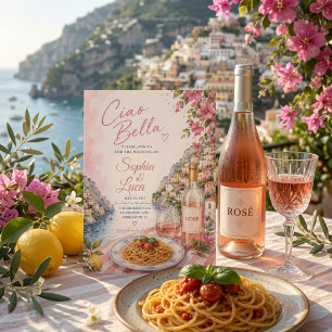 Invitación Lujo Rosa Ciao Bella Positano