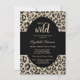 Invitación Lujo Vamos a Volvernos Salvajes Brillo Estampado d