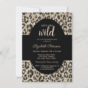 Invitación Lujo Vamos a Volvernos Salvajes Brillo Estampado d