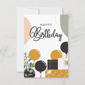 Invitación Lujo y lindo Feliz Cumpleaños