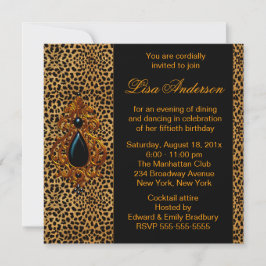Invitación Lujosa fiesta de cumpleaños de Leopard