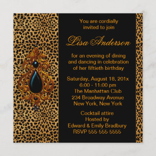 Invitación Lujosa fiesta de cumpleaños de Leopard