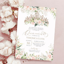 Lujosa Quinceanera de lujo suave rosa y blanco