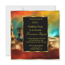 Lujoso 50 cumpleaños fiesta de oro negro multicolo