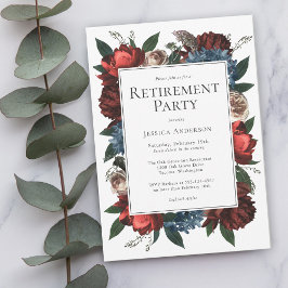 Invitación Lujoso Fiesta de retiro floral elegante para ella