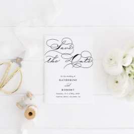 Invitación Lujoso presupuesto de tipografía salva la fecha