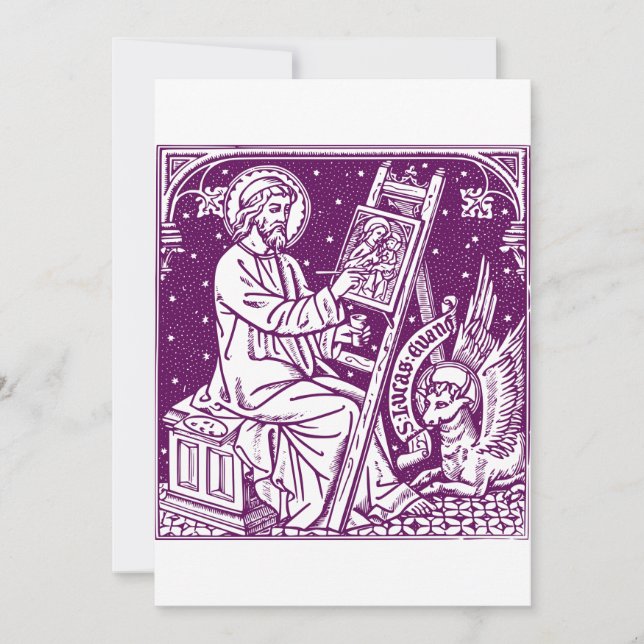 Invitación Luke el evangelista (Anverso)