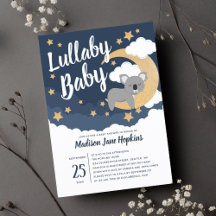 Lullaby Baby Koala Moon Baby Shower