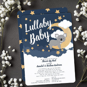 Invitación Lullaby Baby Koala Moon Baby Shower Por Correo