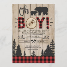 Lumberjack Baby Shower Woodland Bear Cub