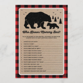 Invitación Lumberjack Bear quien conoce a mi mejor carta de j
