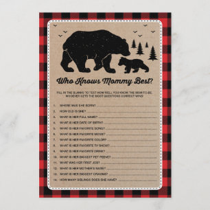 Invitación Lumberjack Bear quien conoce a mi mejor carta de j