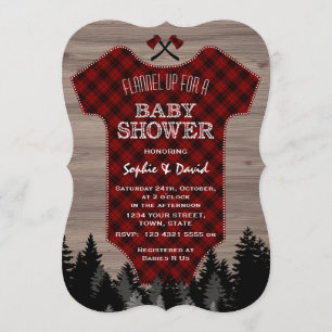 Invitación Lumberjack Búfalo Bebé demanda viejo Baby Shower