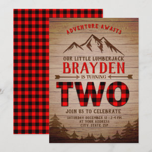 Invitación Lumberjack Búfalo Jugado al Aire Libre Segundo Cum