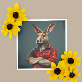 Invitación Lumberjack Kangaroo, personalizable