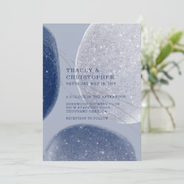 Invitación Luminosa Marina Azul & Periwinkle Sparkling Modern