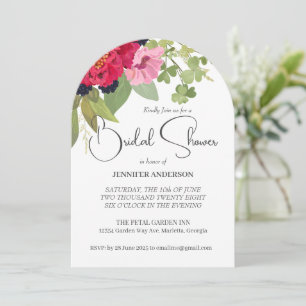 Invitación Luminosa y colorida Jardín floral Bridal Ducha