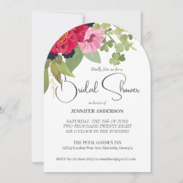 Invitación Luminosa y colorida Jardín floral Bridal Ducha