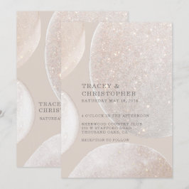 Invitación Luminoso Boda de Rubor Fawn Golden Shimmer