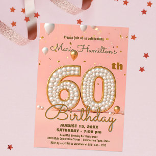 Invitación Luminoso oro y suave celebración de cumpleaños núm