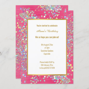 INVITACIÓN LUMINOSO PUNTO HOLOGRÁFICO TEXTURADO DE ROPA CALIE