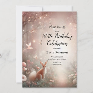 Invitación Luminoso reino forestal de espuma y florecimiento