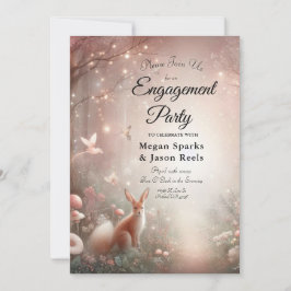 Invitación Luminoso reino forestal de espuma y florecimiento