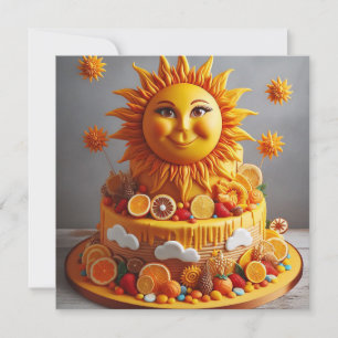 INVITACIÓN LUMINOSO SOL TEMÁTICO DEL CUMPLEAÑOS