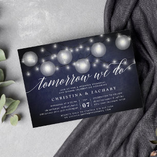 Invitación Luminous Evening   Rehearsal Dinner Invitation