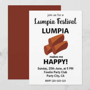 Invitación Lumpia me hace feliz Festival de Lumpia 