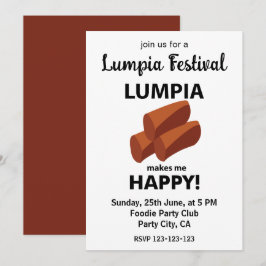 Invitación Lumpia me hace feliz festival Lumpia