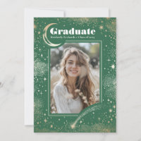 Luna Celeste y Estrellas Foto de Graduación de Gra